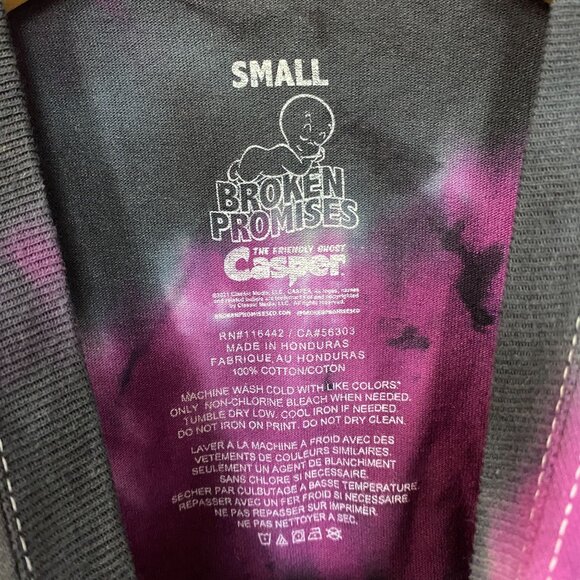 Broken Promises x Casper You Ghosted Me Tie Dye T-Shirt Small - Picture 4 of 4
